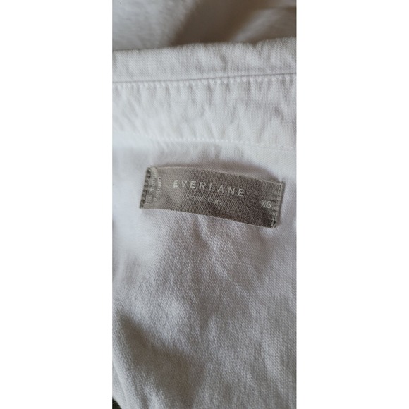 Everlane Button-Up Shirt XS Casual White Cotton Women's - Picture 3 of 4